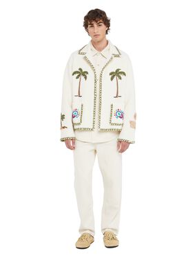 Alanui Remember Me Jacket Coffee-Linseed LMHB039R25KNI002