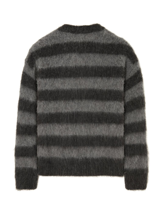 Alanui Grunge Stripes Sweater Charcoal-Ardesia LMHE033E25KNI006