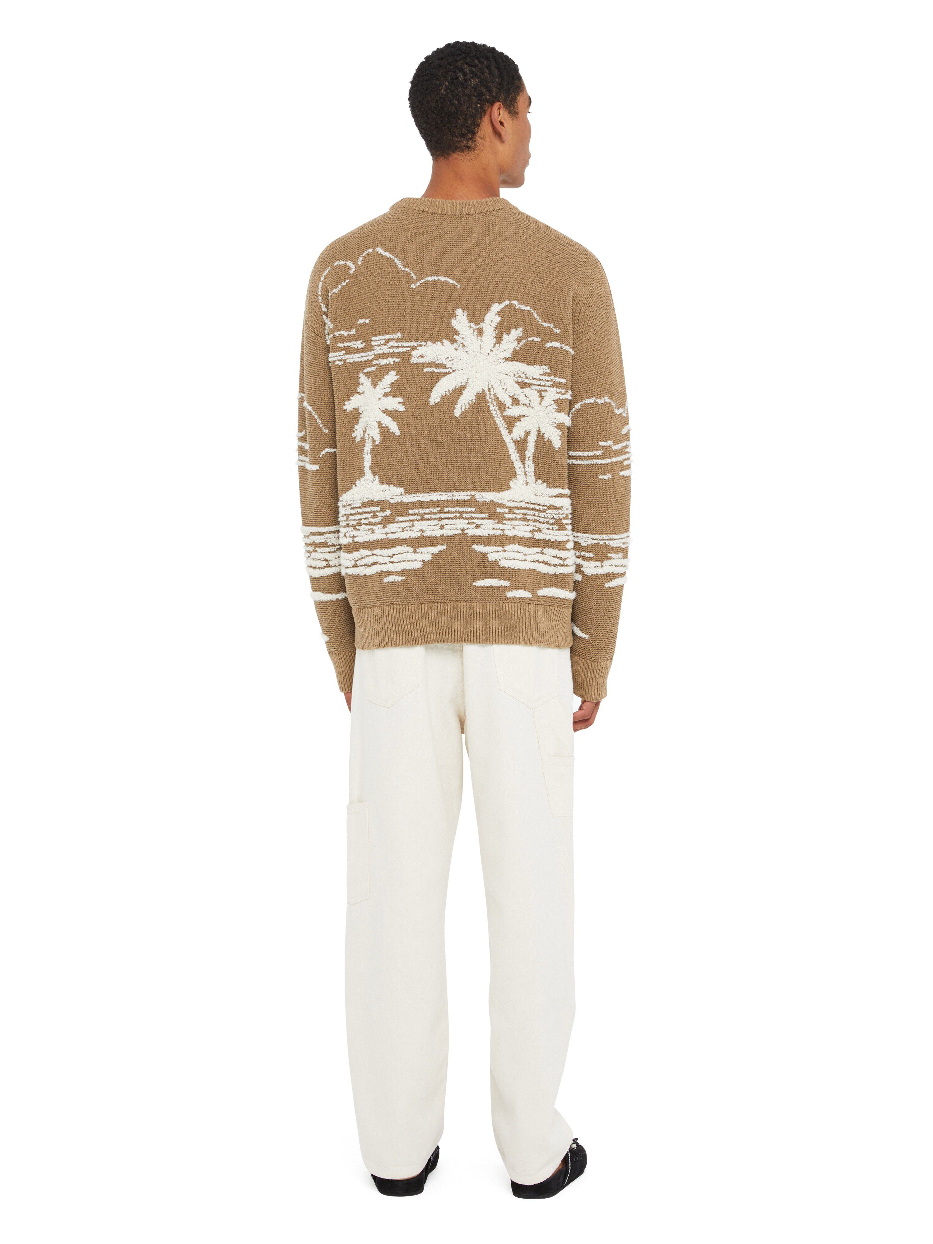 Alanui Beyond The Horizons Sweater Khaki-White LMHE033R25KNI003