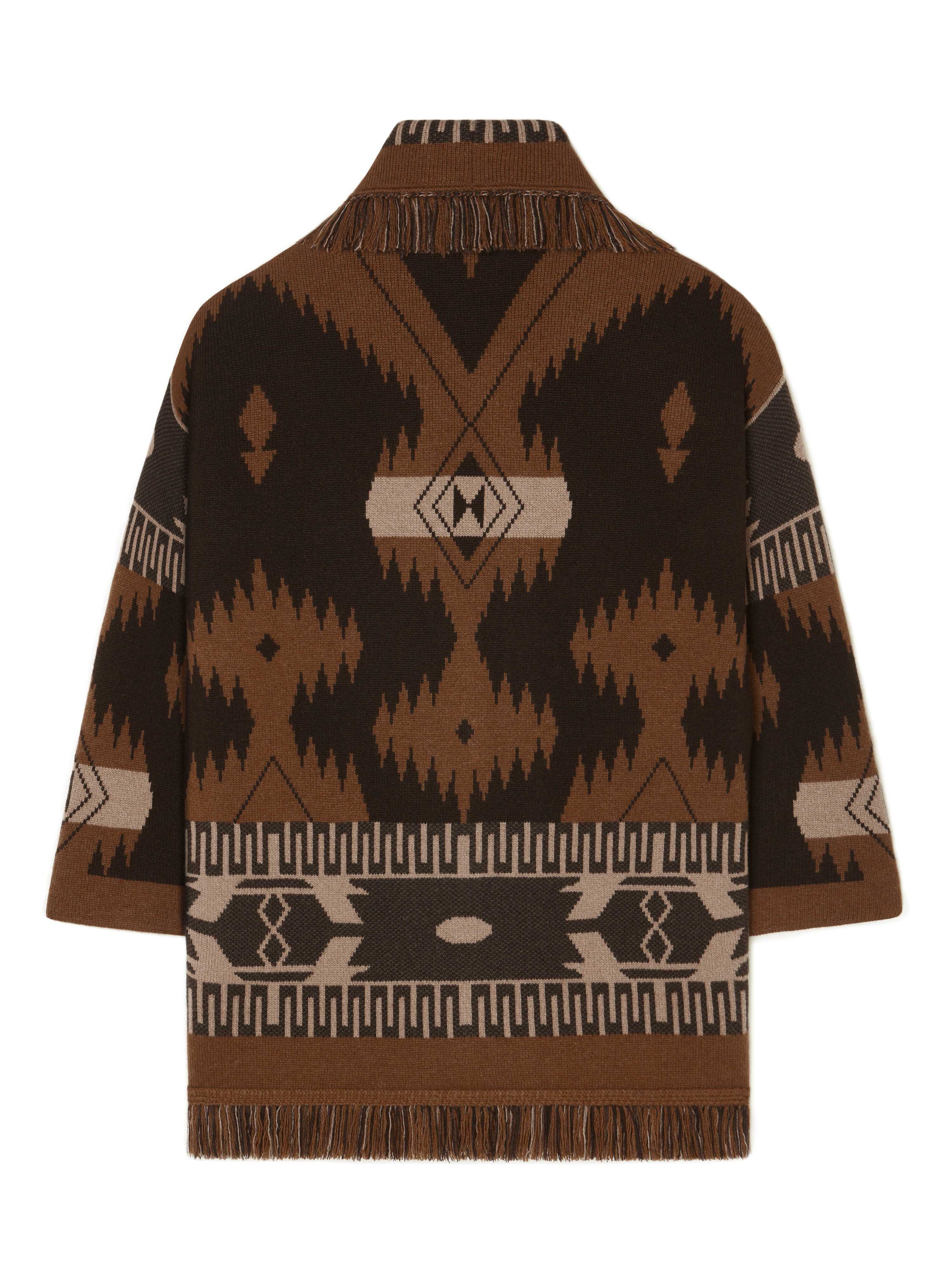 Alanui Icon Jacquard Cardigan Coffee-Dakar LWHB064E24KNI001