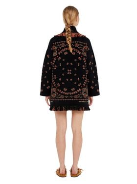 Alanui Bandana Jacquard Cardigan Black-Furnace