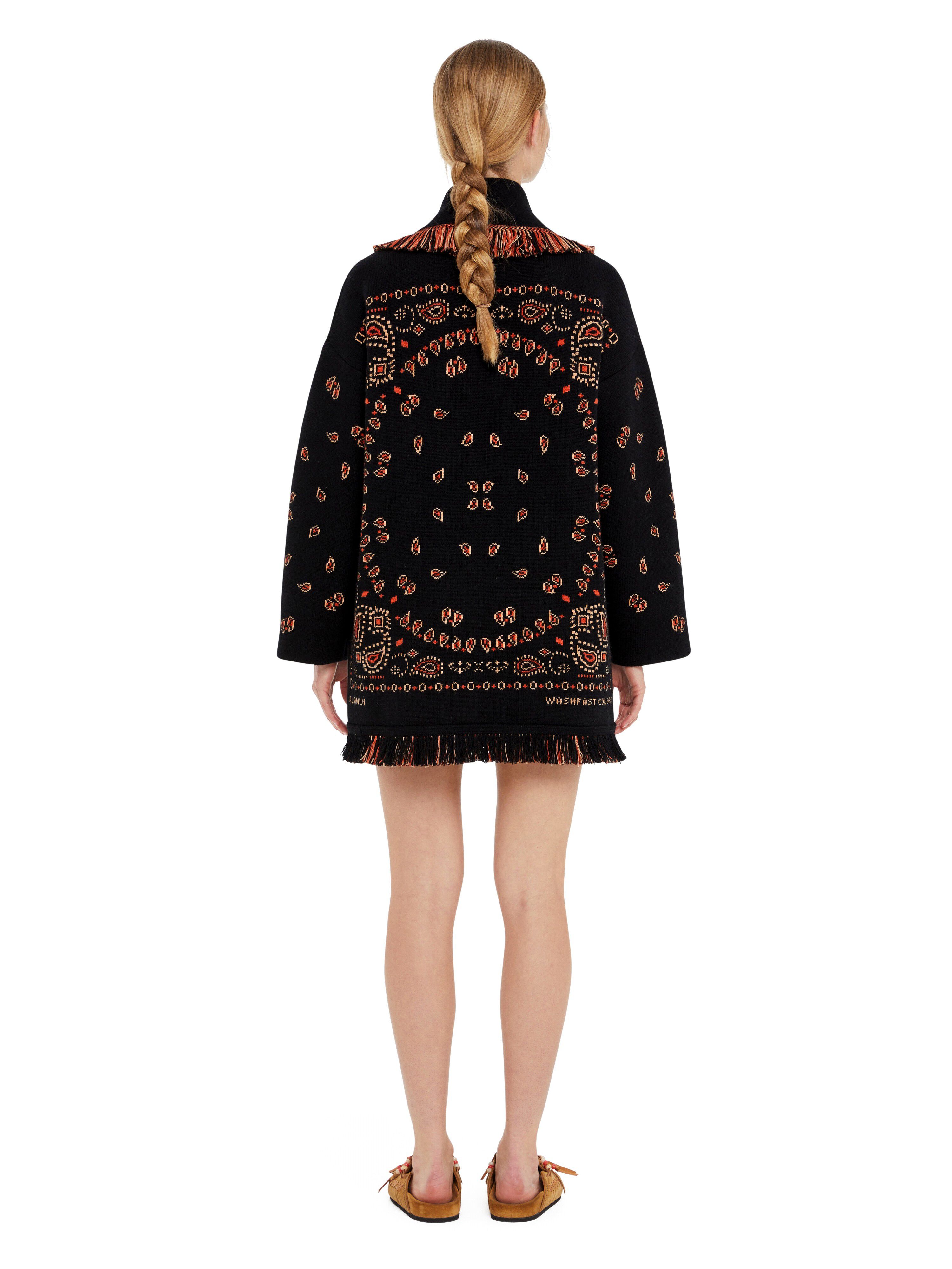 Alanui Bandana Jacquard Cardigan Black-Furnace LWHB064R25KNI001