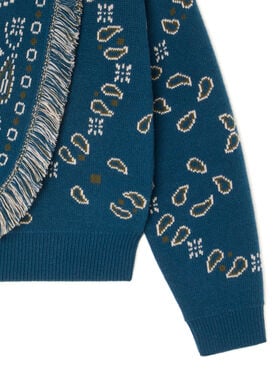 Alanui Bandana Jacquard Cardi-Bomber Arbour-Multicolor