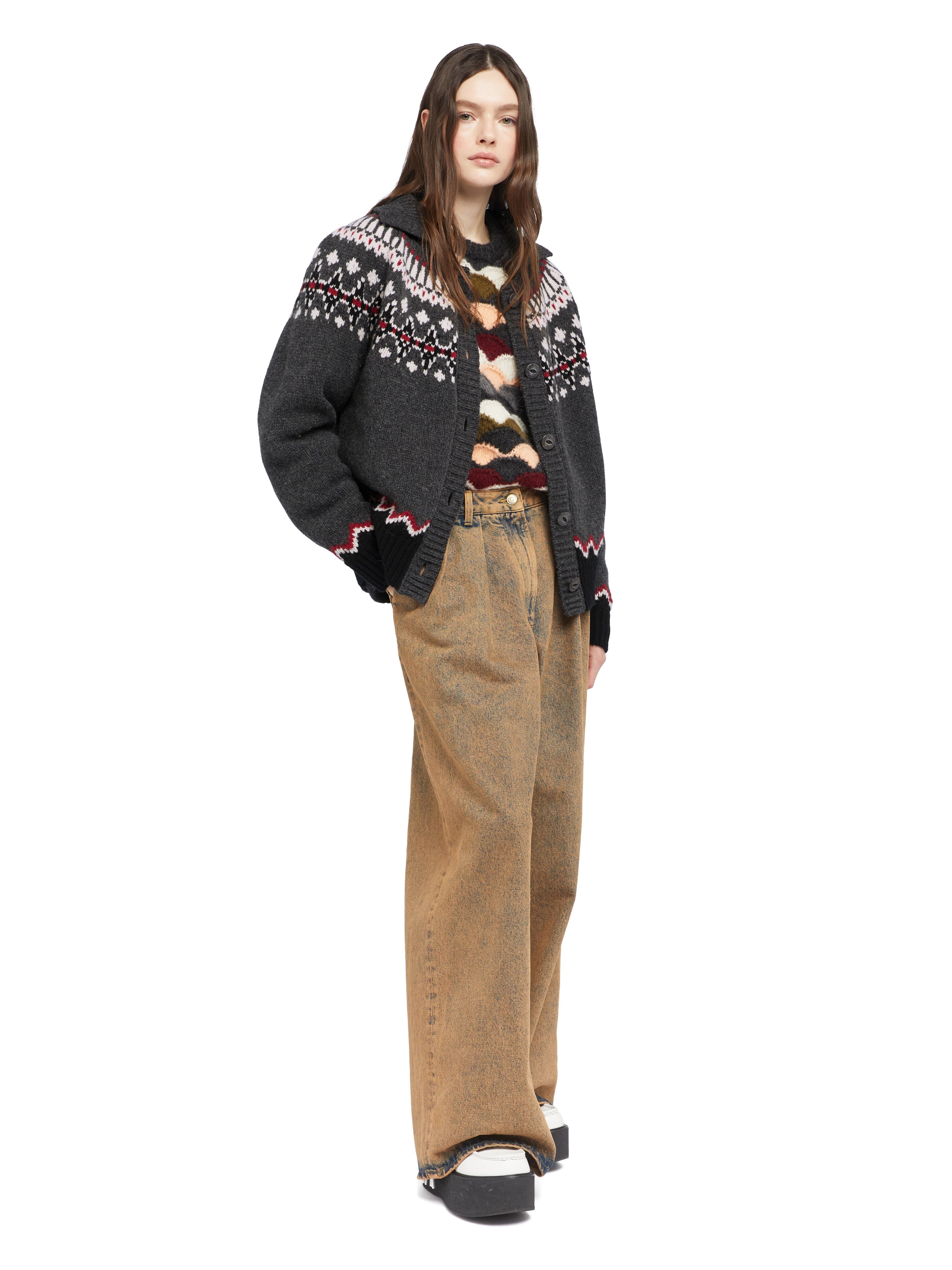 Alanui Sweet Winter Jacket Black Grey-Multicolor LWHQ01DE25KNI001