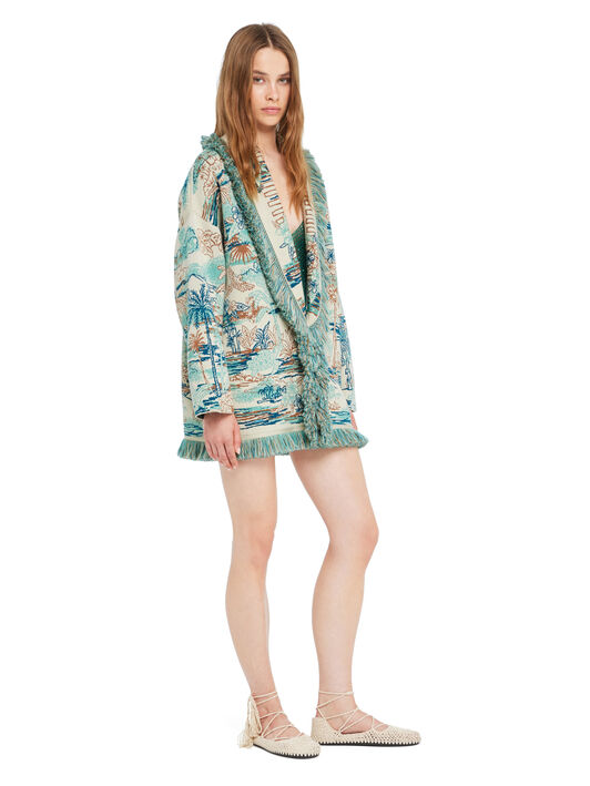 Alanui Lost In The Blue Cardigan Sea Shell-Multicolor LWHB064R26KNI021 Alanui Lost In The Blue Cardigan Sea Shell-Multicolor LWHB064R26KNI021