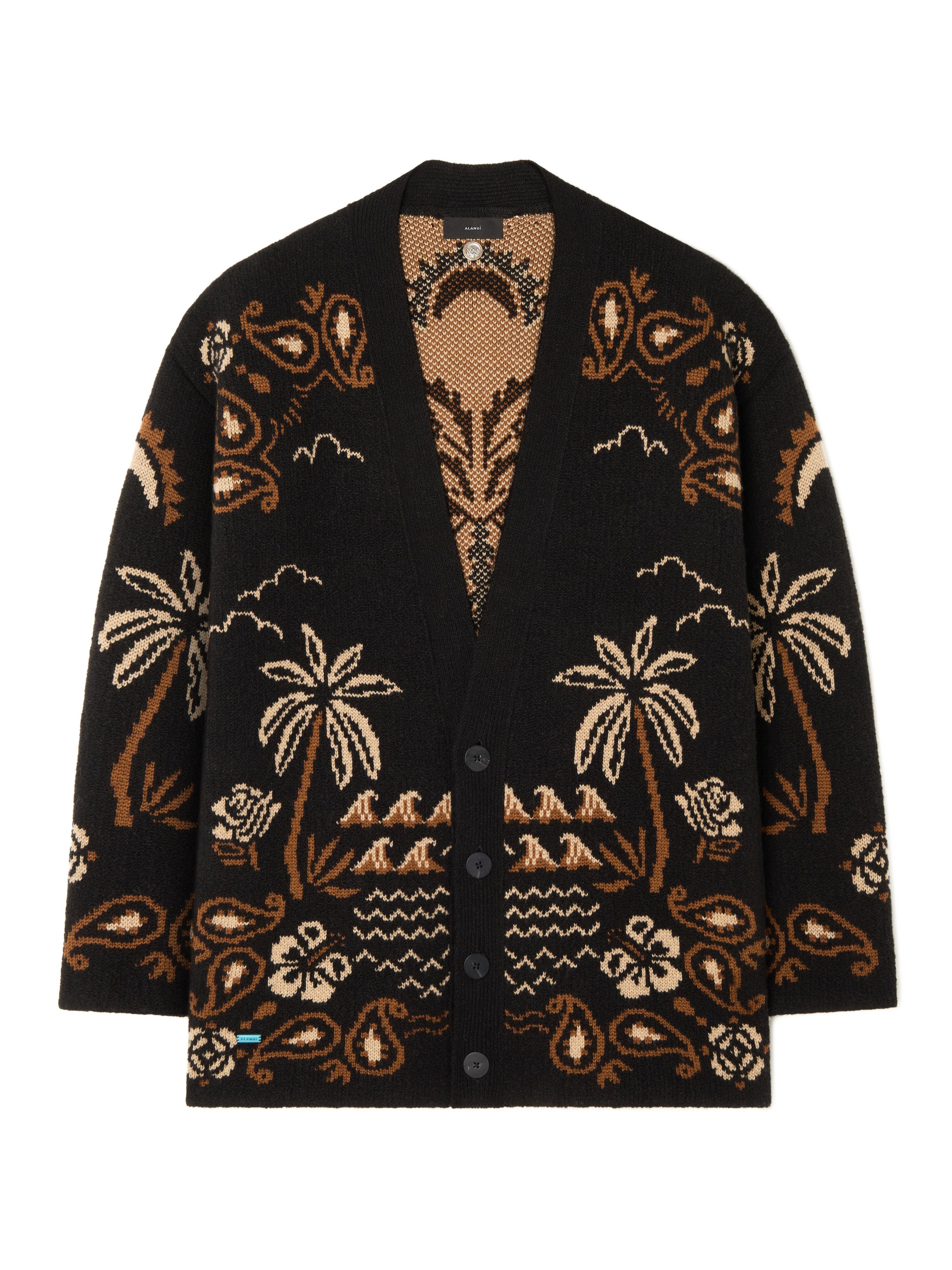 Alanui Glimpse Of Eden Cardigan Black-Dakar LMHB027E25KNI003
