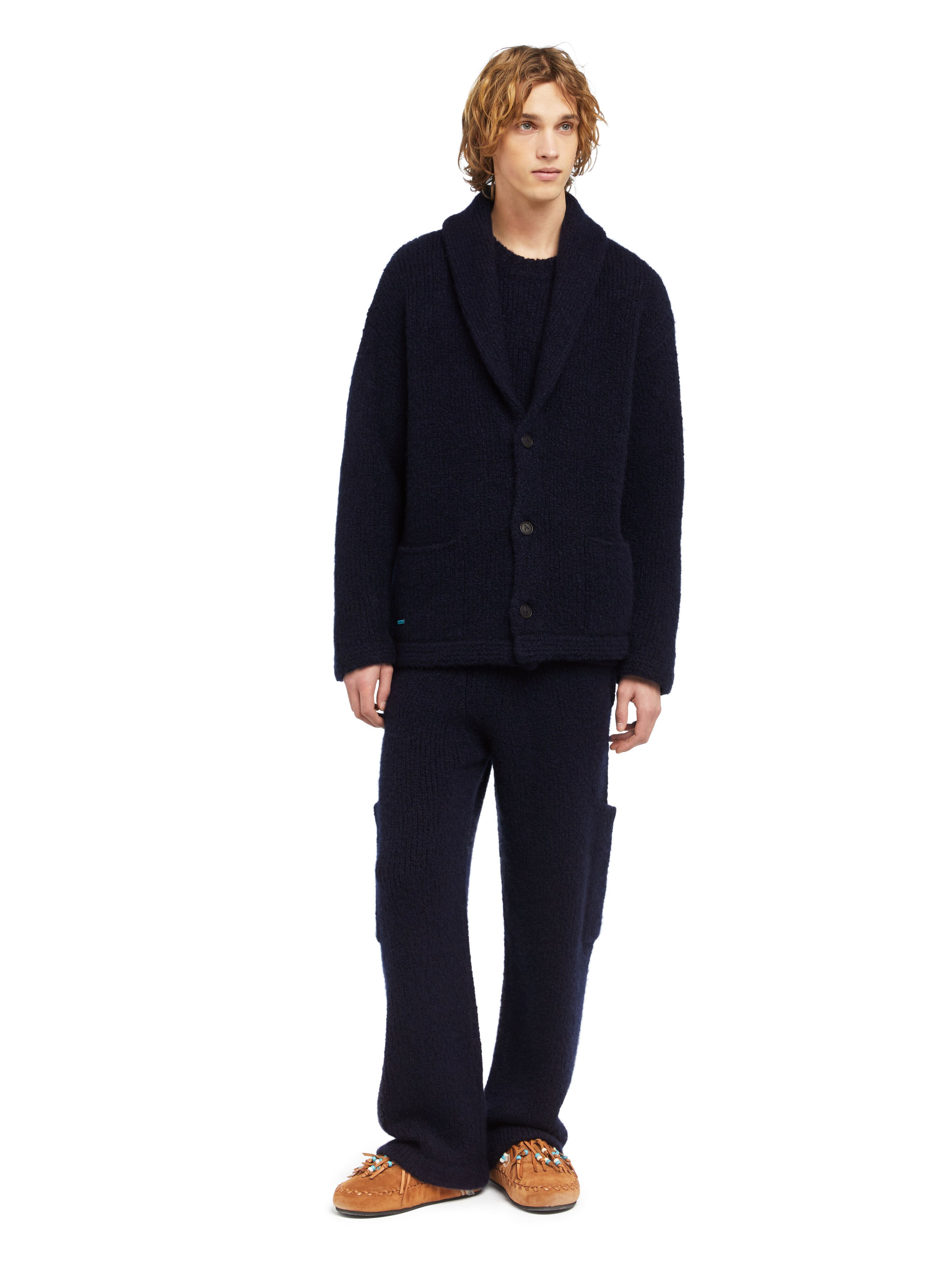 Alanui Alanui Finest Cardigan Midnight Blue LMHB037E25KNI001