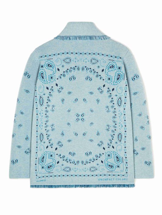 Alanui Bandana Jacquard Cardigan Dusk LMHB039R24KNI001