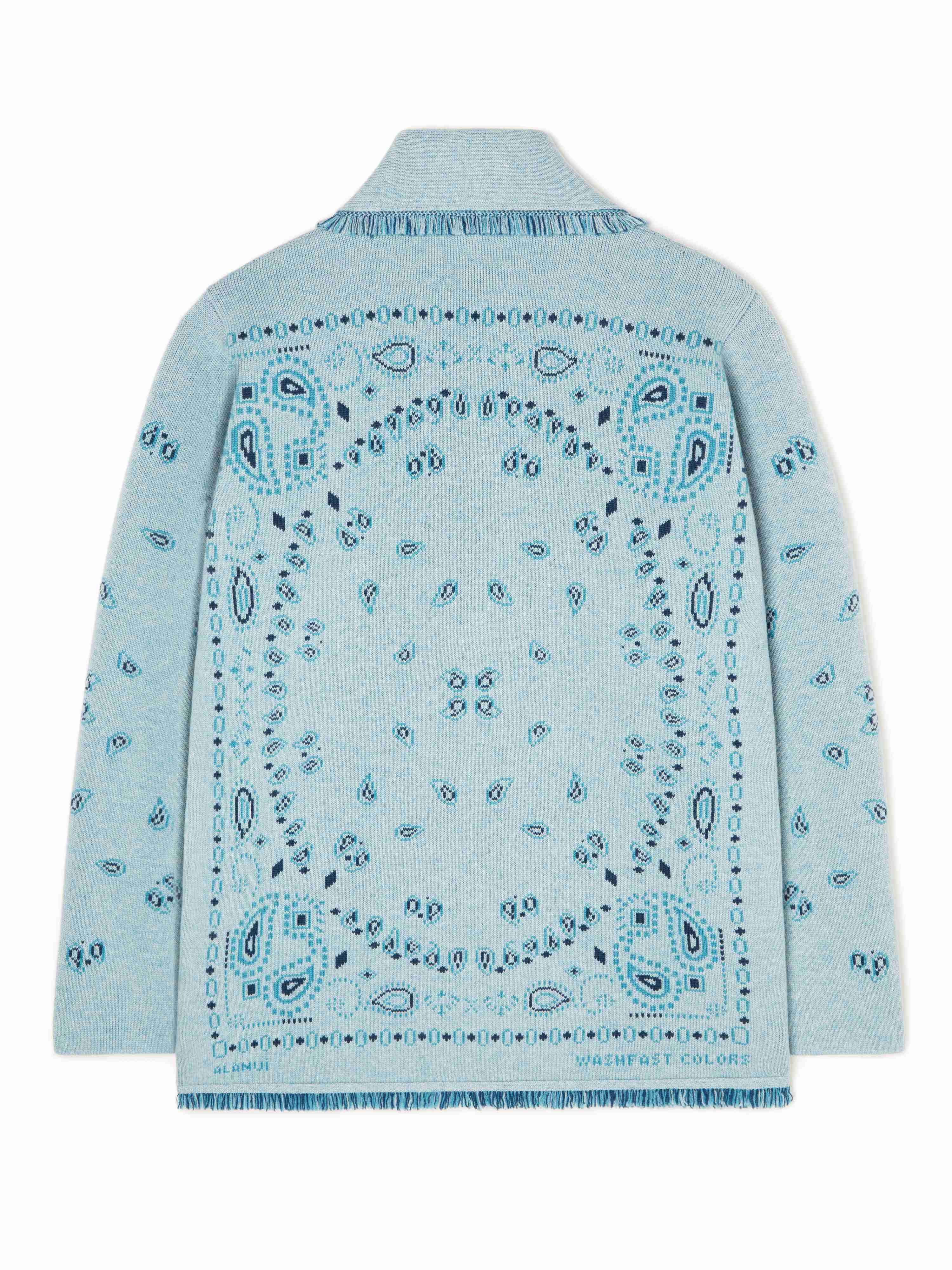 Alanui Bandana Jacquard Cardigan Dusk LMHB039R24KNI001