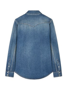 Alanui Medium Wash Denim Shirt Medium Wash Blue Denim