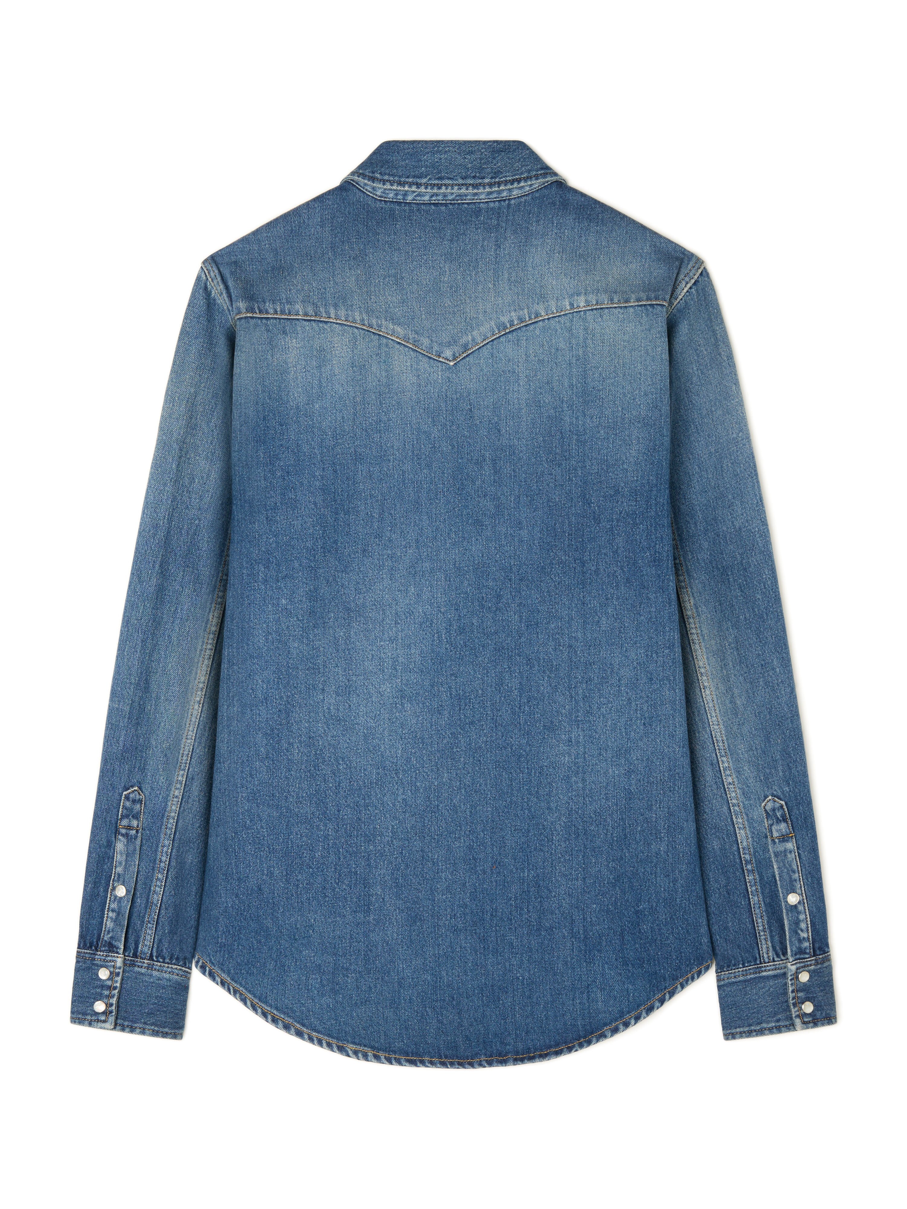 Alanui Medium Wash Denim Shirt Medium Wash Blue Denim LMYD007R26DEN003