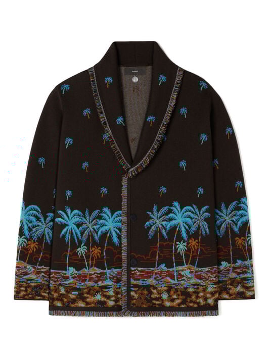 Alanui The Tale Of Hawaiian Cardigan Coffee-Linseed LMHB039R26KNI005 Alanui The Tale Of Hawaiian Cardigan Coffee-Linseed LMHB039R26KNI005