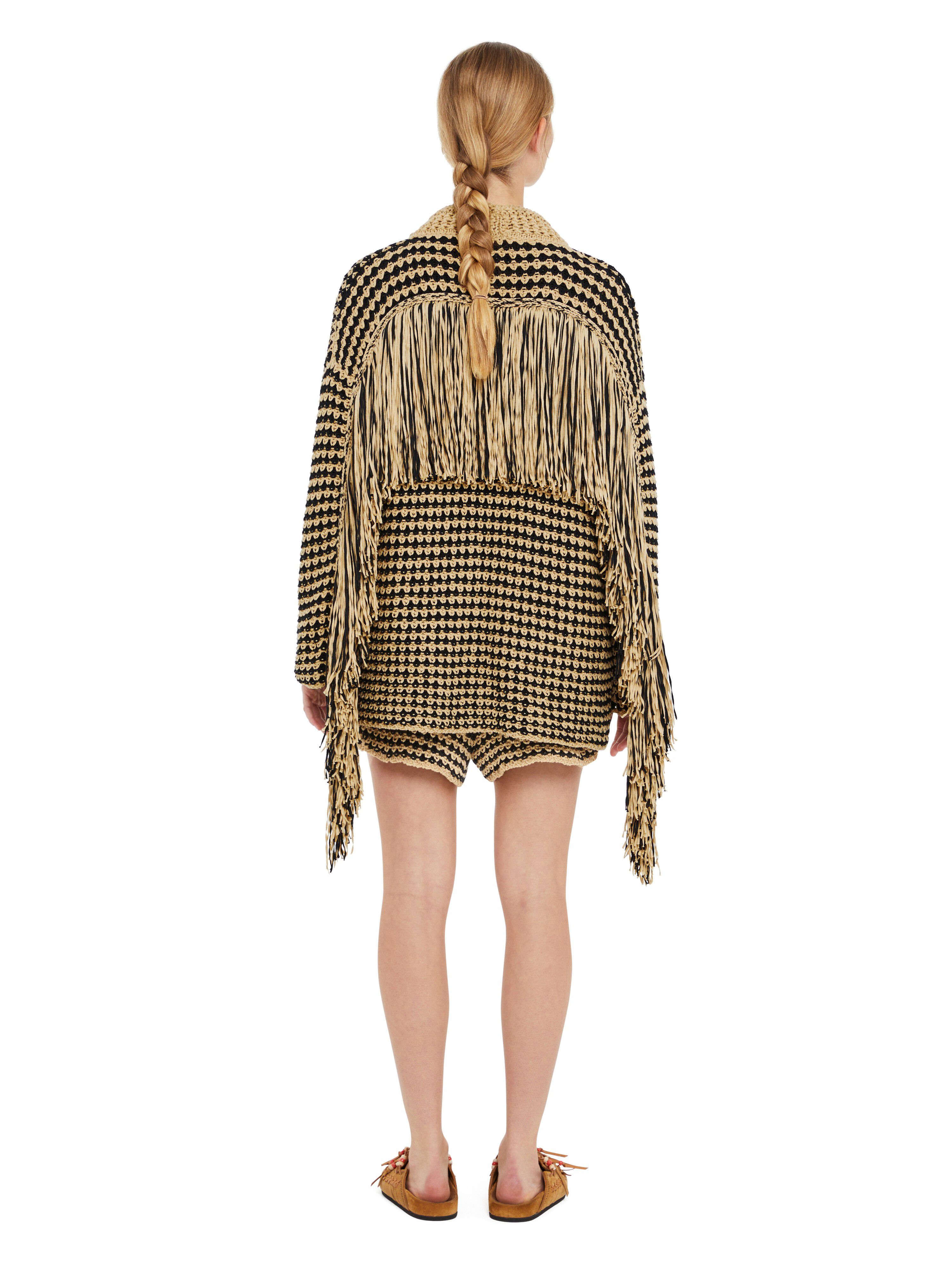 Alanui Tropical Shadow Cardigan Sand-Black LWHB081R25KNI001