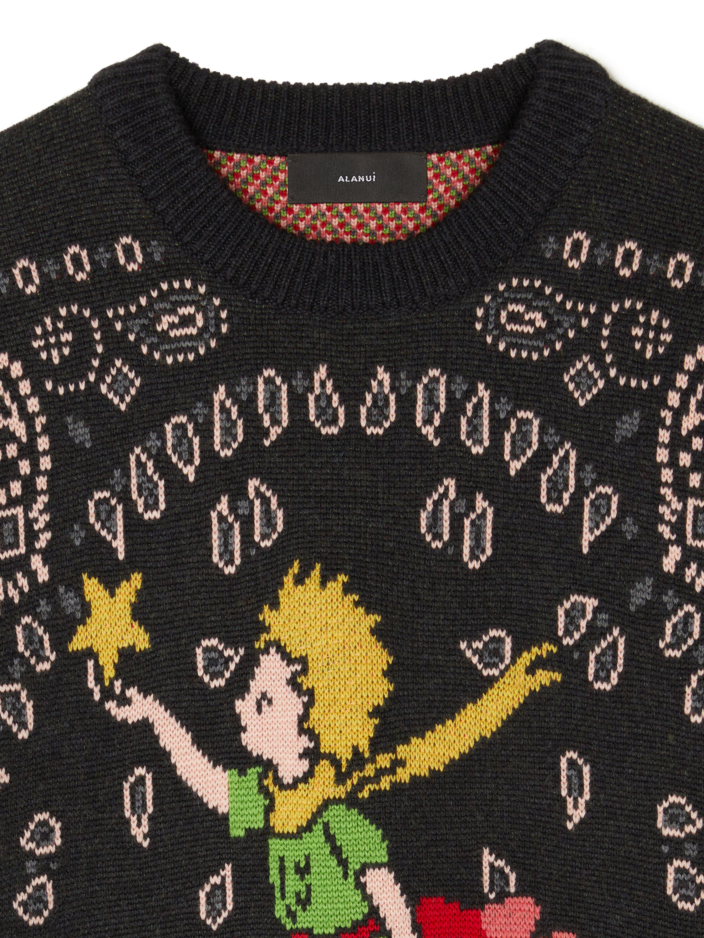 Alanui Collab The Little Prince Sweater Charcoal LWHE07DE25KNI001
