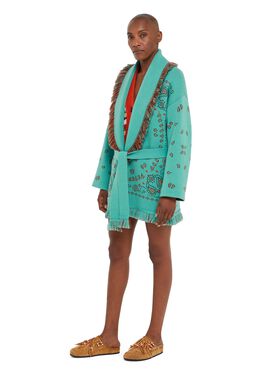 Alanui Bandana Jacquard Cardigan Black-Multicolor LWHB064R25KNI00B