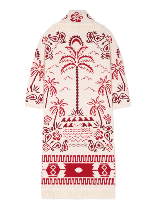 Alanui Glimpse Of Eden Coat Chalk-Ruby LWHQ003E25KNI002