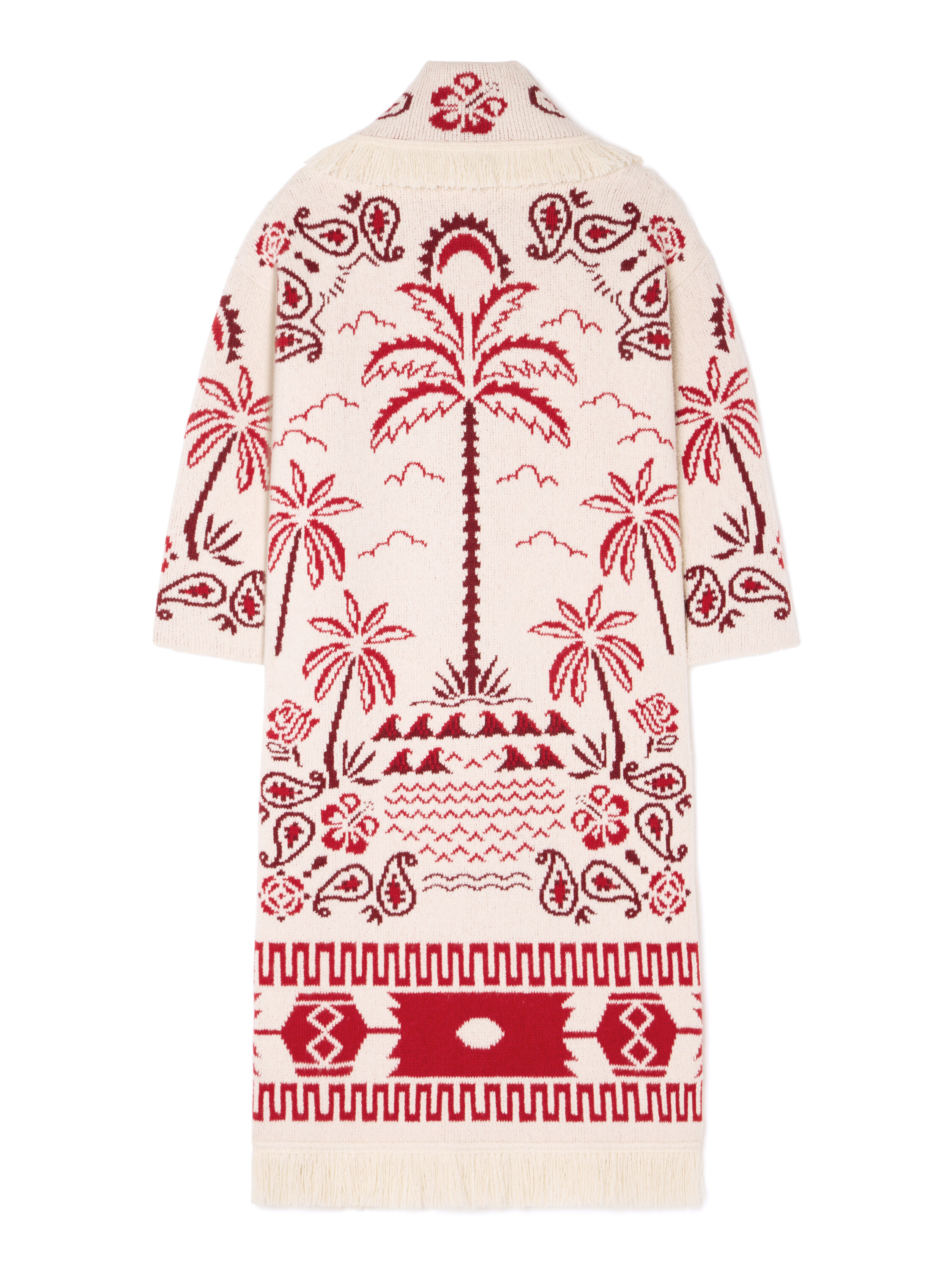 Alanui Glimpse Of Eden Coat Chalk-Ruby LWHQ003E25KNI002