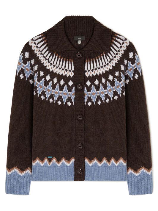 Alanui Sweet Winter Jacket Coffee-Multicolor LWHQ01DE24KNI001