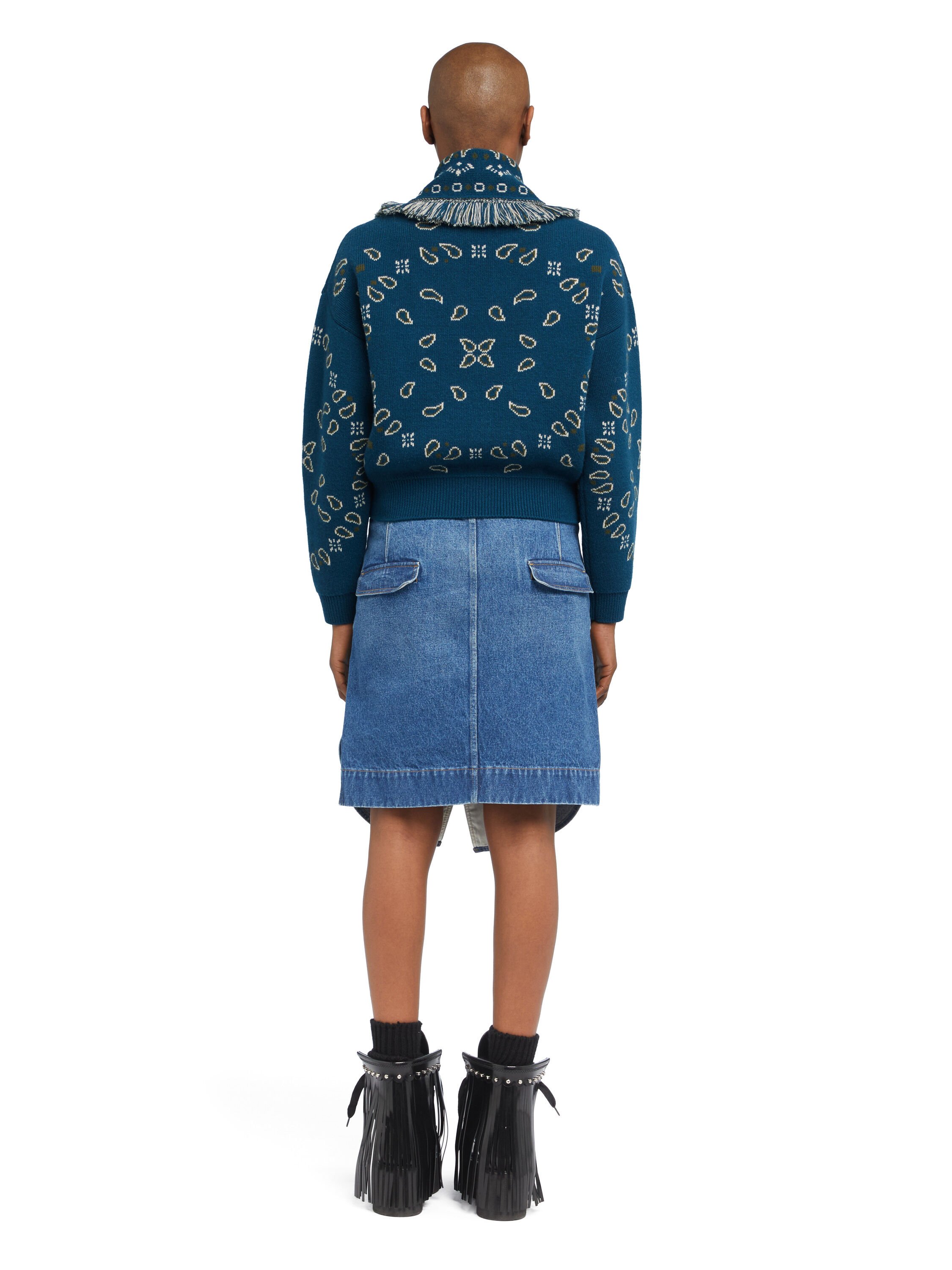 Alanui Bandana Jacquard Cardi-Bomber Arbour-Multicolor LWHB026E25KNI001