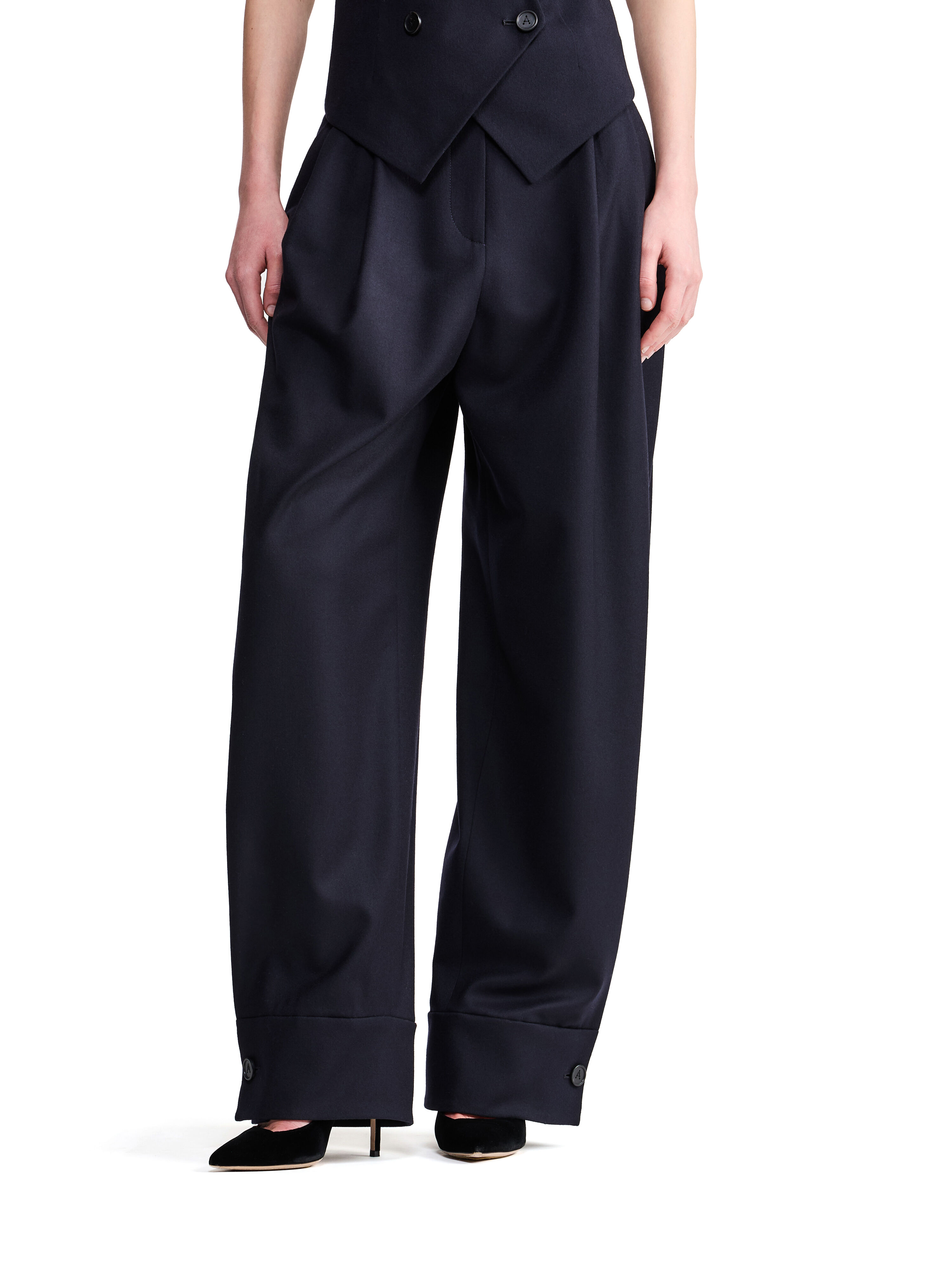Alanui Giorgio Armani for Alanui Trousers Blue Navy