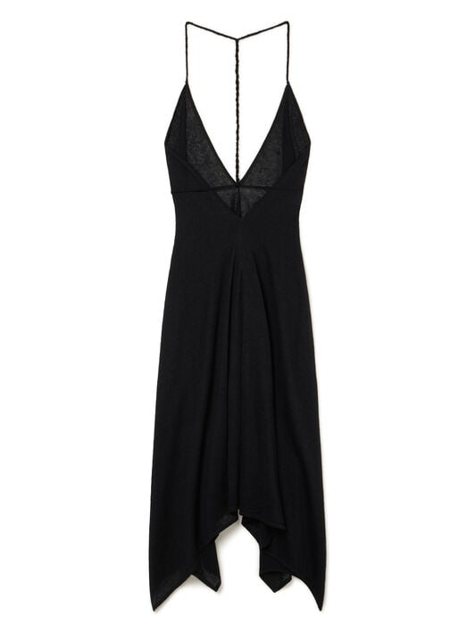 Alanui Mermaid Inside Dress Black LWHI048R26KNI001