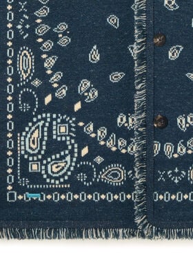 Alanui Bandana Jacquard Cardigan Arbour-Light Blue