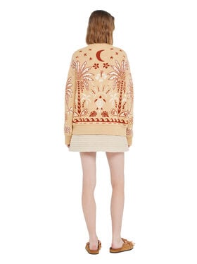 Alanui Echoes Of The Island Sweater Pink Sand-Chalk