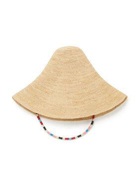 Alanui Sunny Raffia Hat Turquoise-Multicolor LWOE004R25MAT001