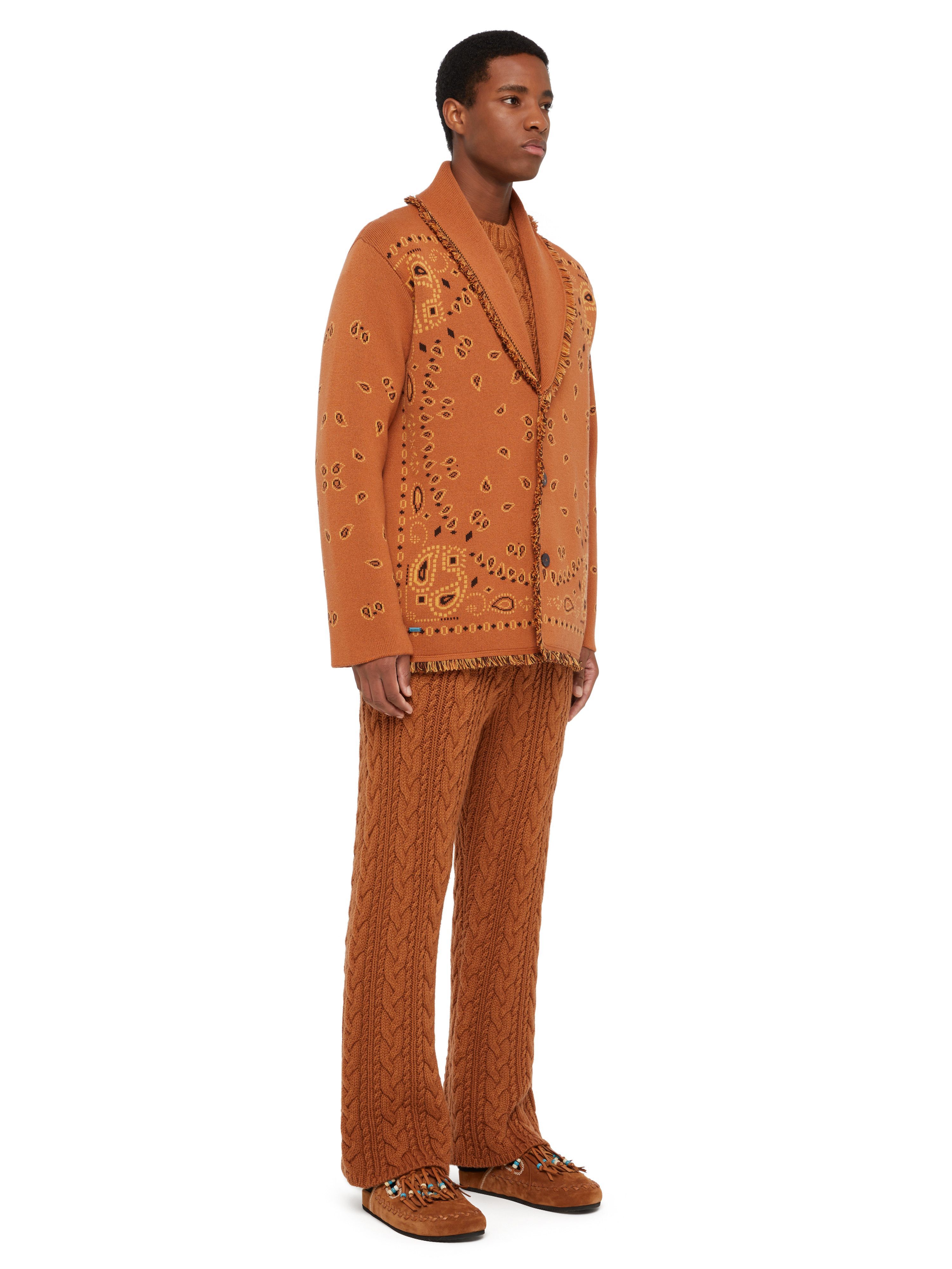 Alanui Bandana Jacquard Cardigan Tamarind-Multicolor LMHB039E24KNI001