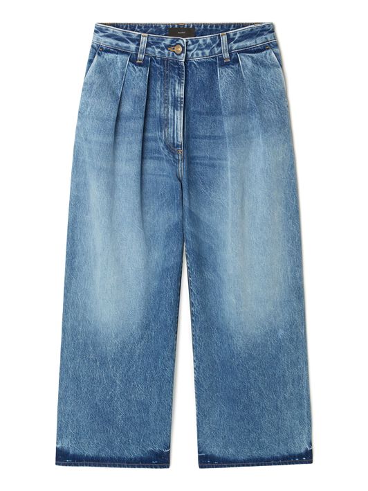 Alanui Sunny Crochet Denim Pants Medium Wash Blue Denim LWYB003R25DEN001