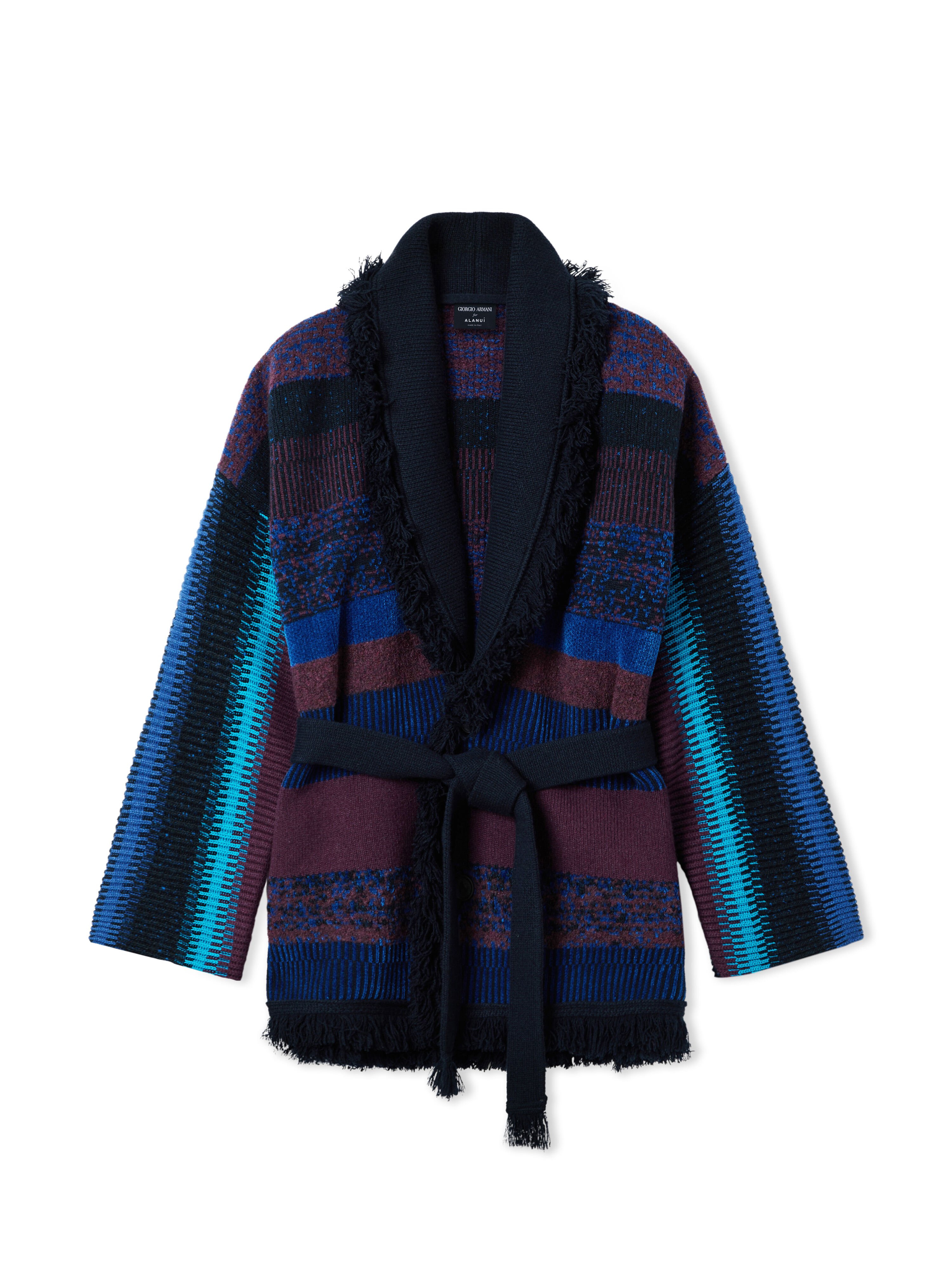 Alanui Giorgio Armani for Alanui Cardigan Blue-Purple Alanui Giorgio Armani for Alanui Cardigan Blue-Purple