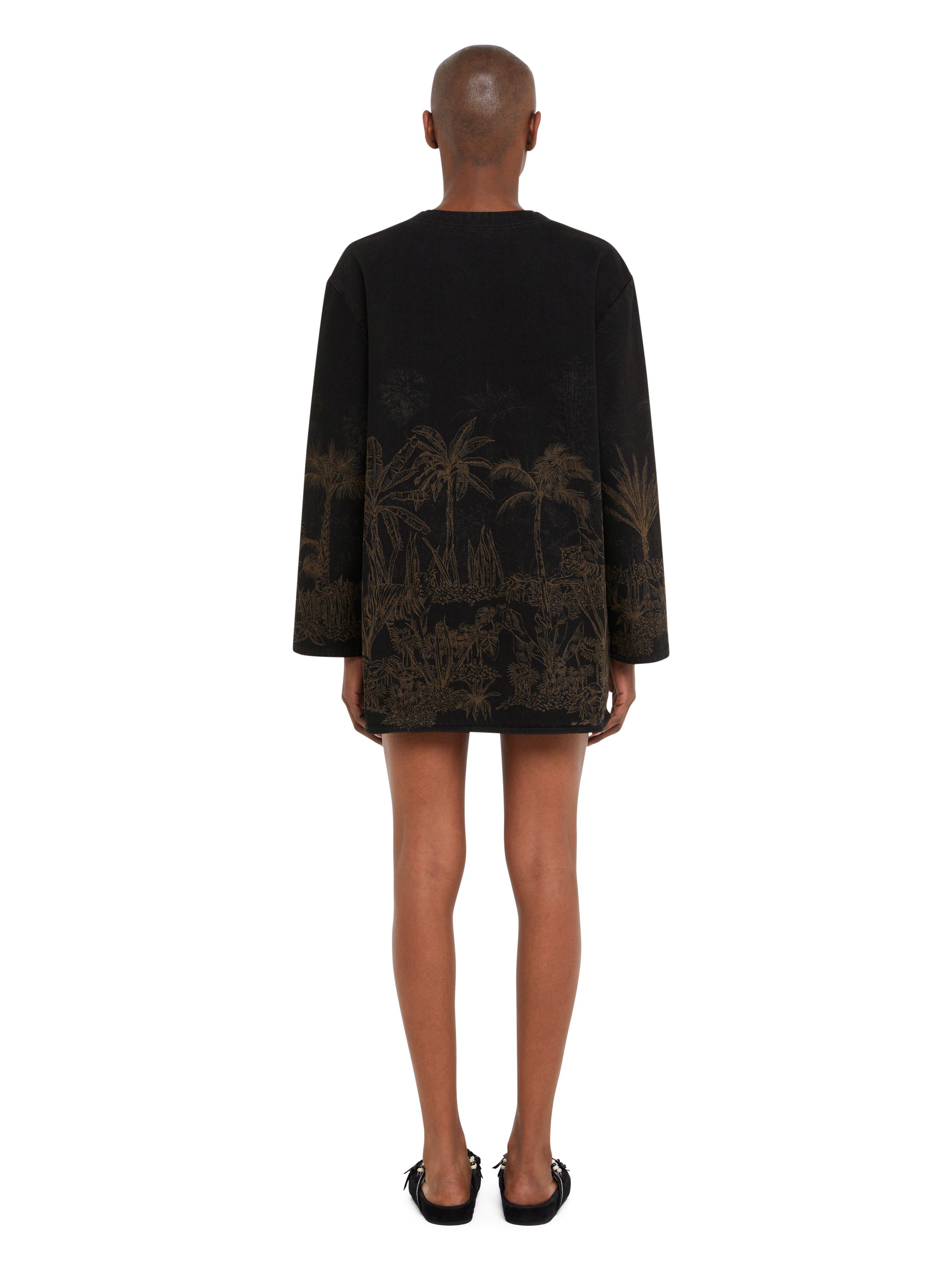 Alanui Jungle Toile De Jouy Denim Chemisier Black-Almond LWYM007R25DEN001
