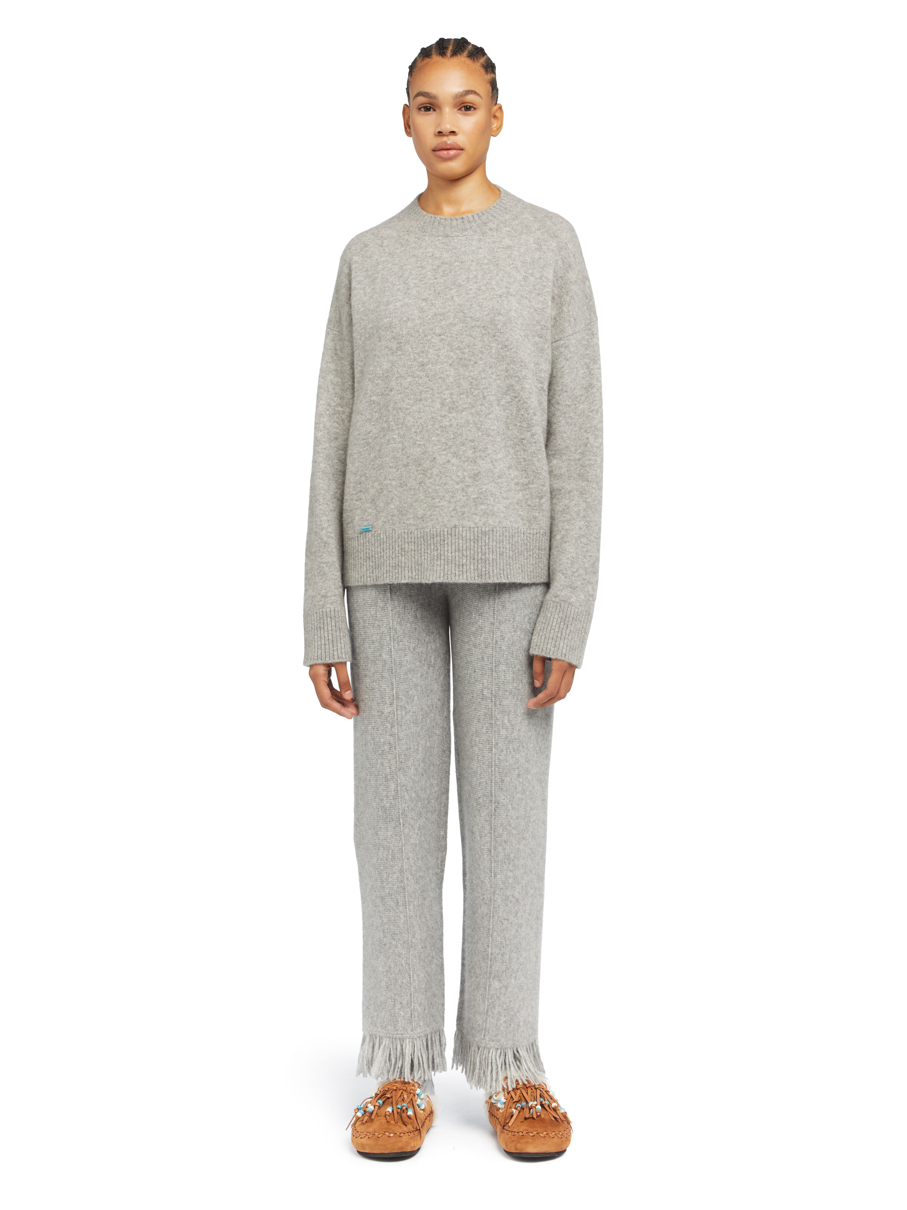 Alanui Alanui Finest Sweater Coco Grey LWHE067E25KNI001