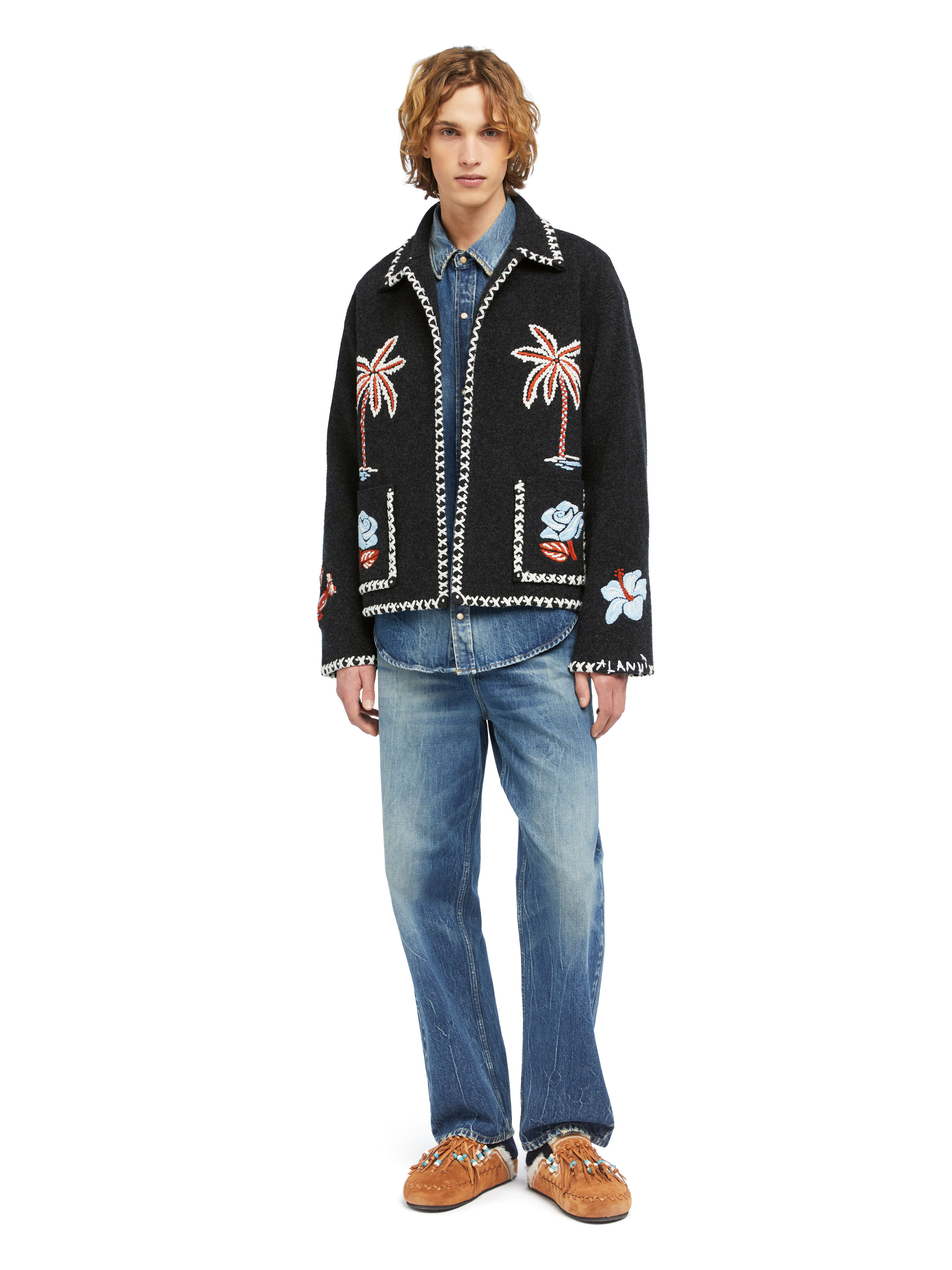 Alanui Remember Me Jacket Charcoal-Multicolor LMHQ002E25KNI001