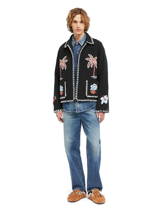 Alanui Remember Me Jacket Charcoal-Multicolor LMHQ002E25KNI001 Alanui Remember Me Jacket Charcoal-Multicolor LMHQ002E25KNI001