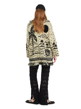 Alanui Ocean Whispers Cardigan Sunlight-Deep Blue