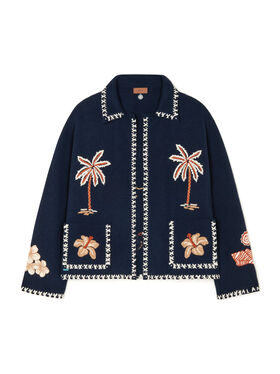 Alanui Remember Me Jacket Deep Blue LMHQ002R26KNI001