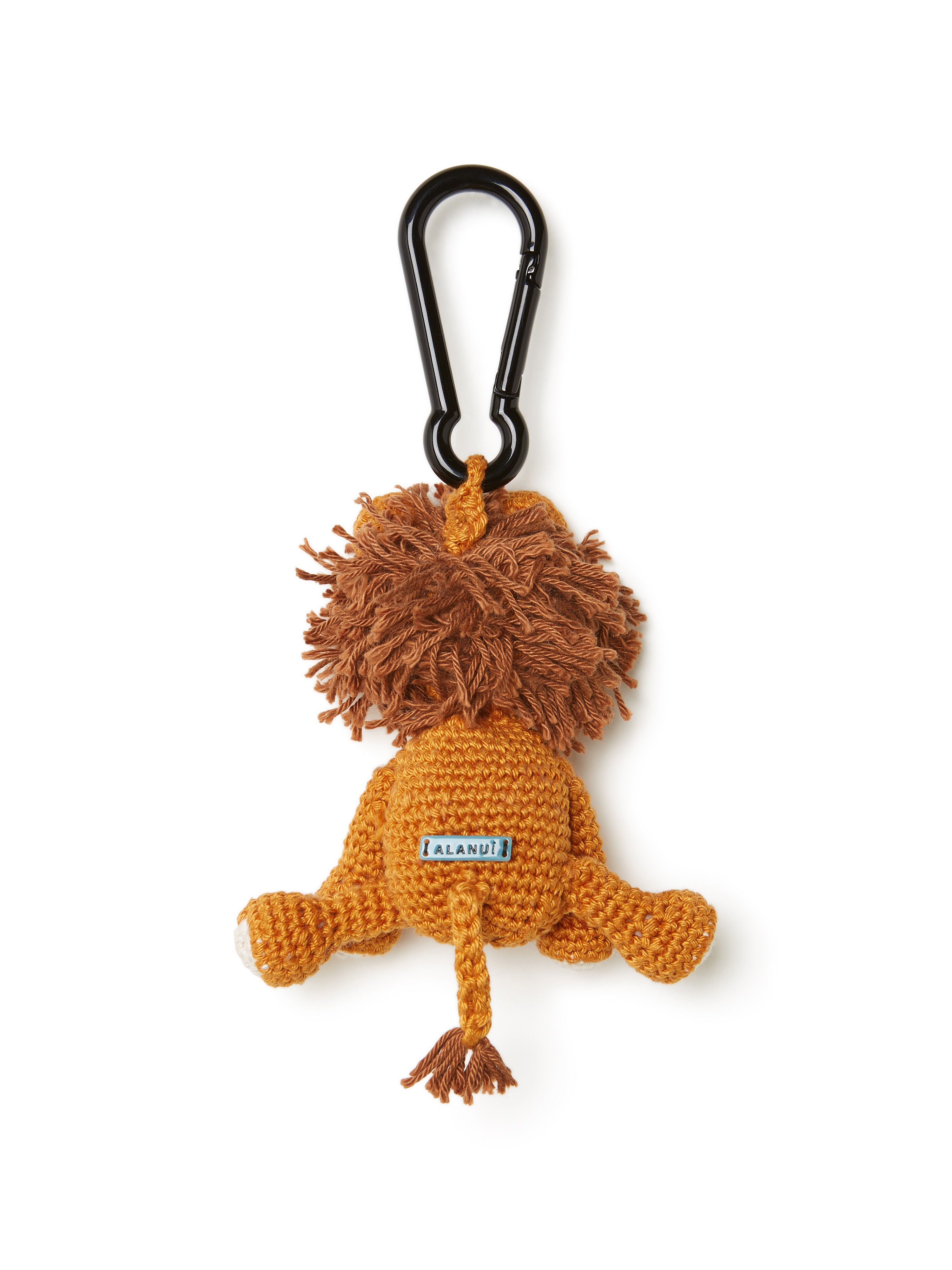 Alanui Handmade Lion Crochet Key Holder Pecan LWRE006R25KNI001