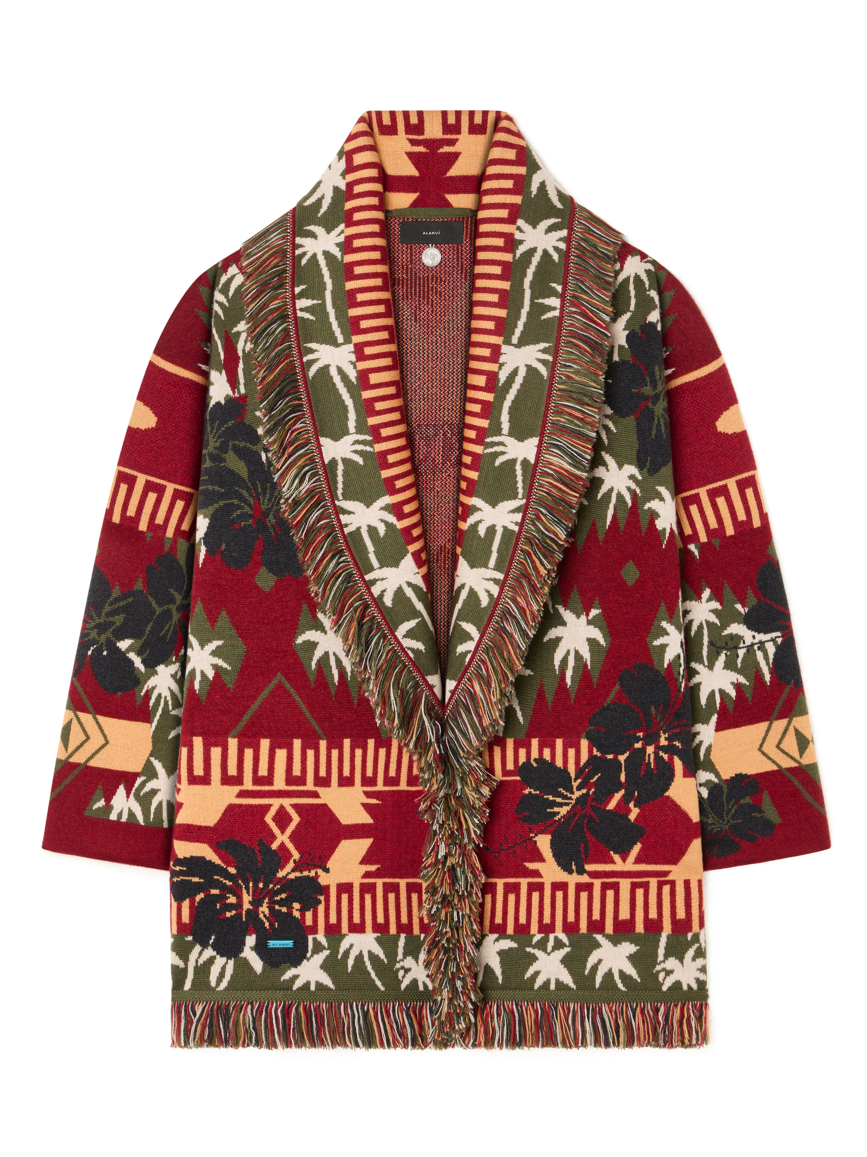 Alanui Hibiscus Bloom Cardigan Ruby-Multicolor LWHB064E25KNI009
