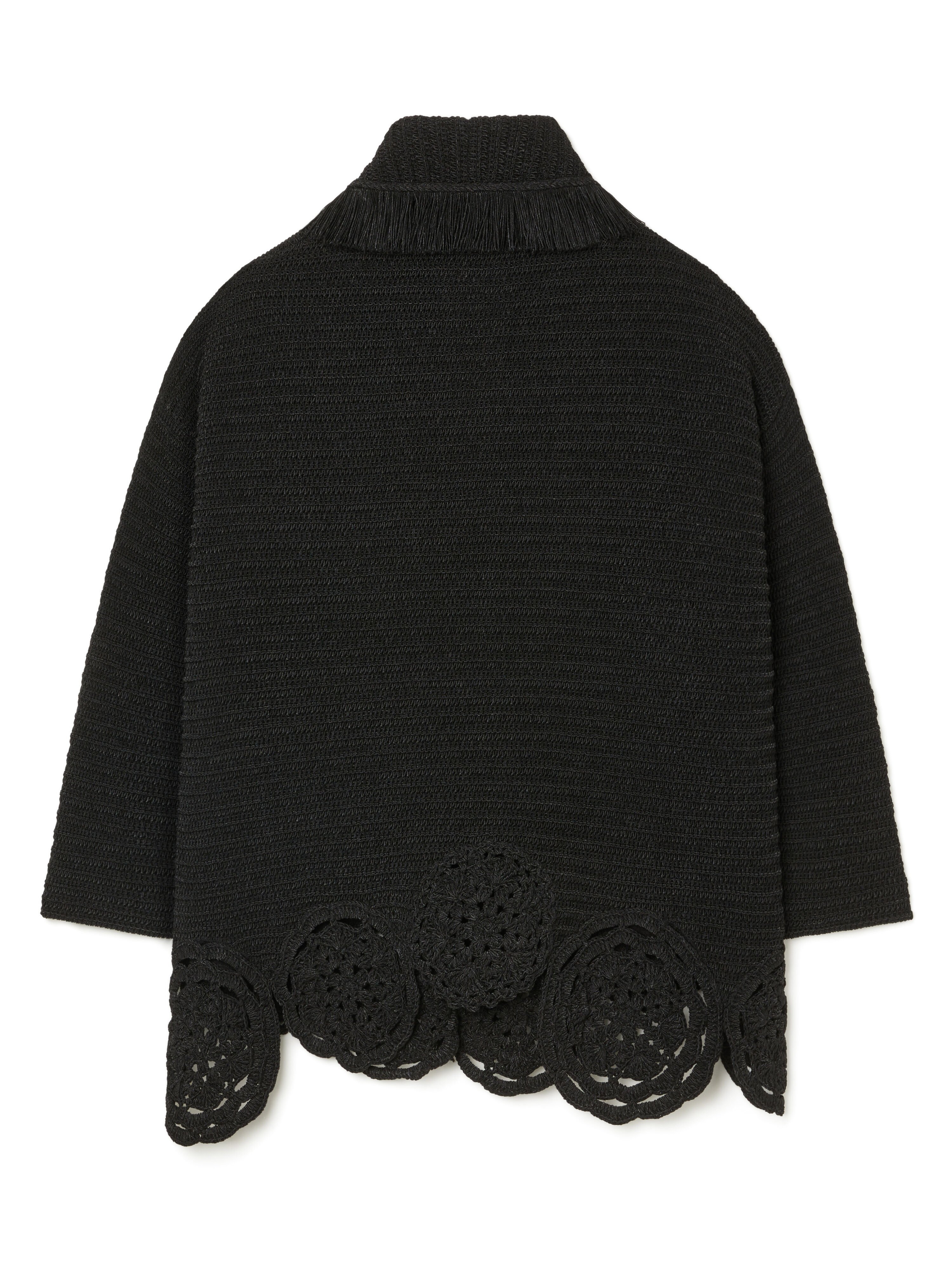 Alanui Island Memories Cardigan Black LWHB064R26KNI011 Alanui Island Memories Cardigan Black LWHB064R26KNI011
