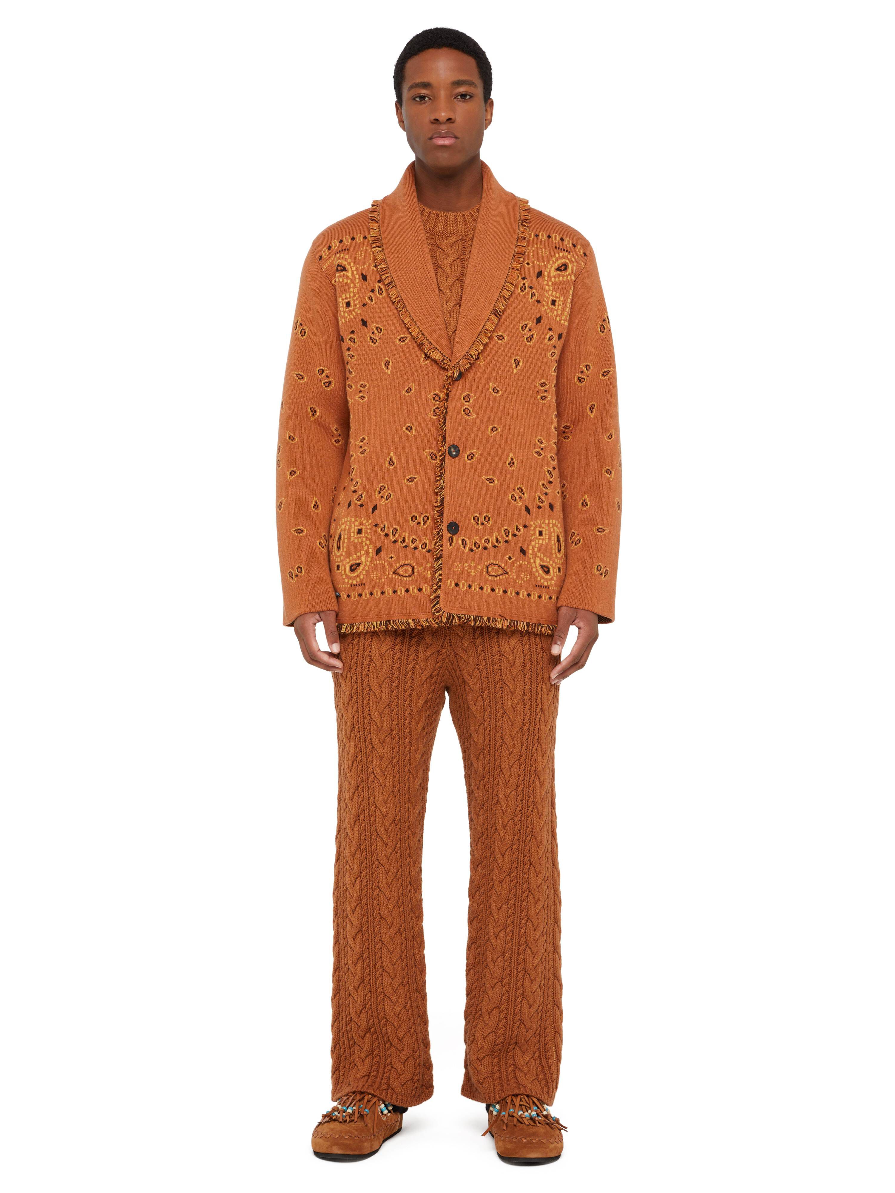 Alanui Bandana Jacquard Cardigan Tamarind-Multicolor LMHB039E24KNI001
