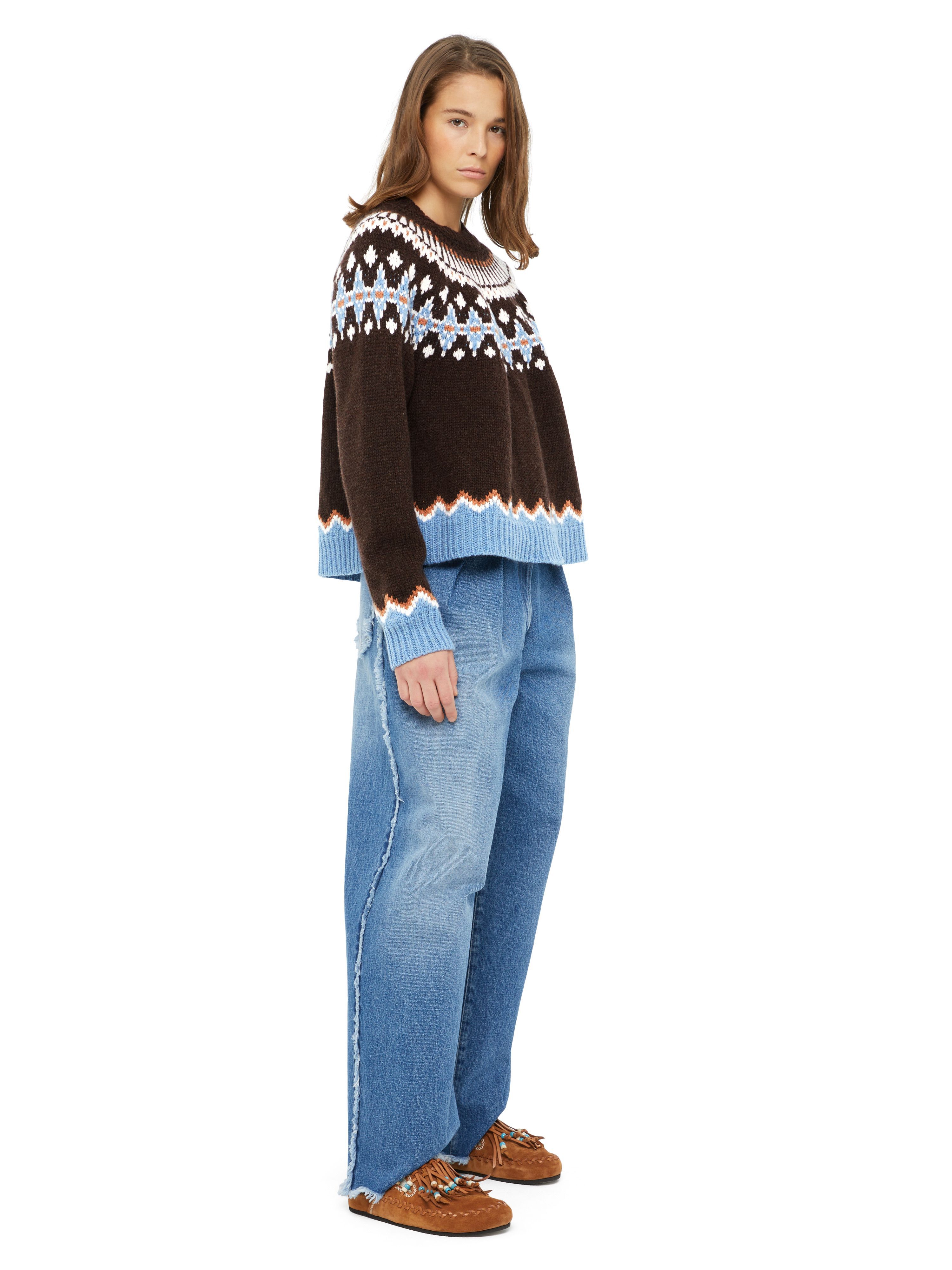 Alanui Sweet Winter Sweater Coffee-Multicolor LWHE061E24KNI001