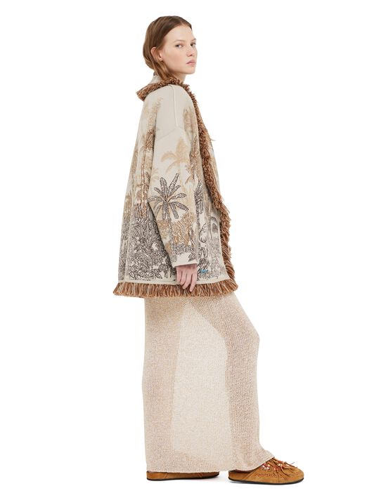 Alanui Jungle Toile De Jouy Cardigan Chalk-Almond LWHB064R25KNI009
