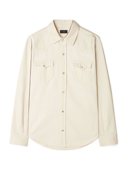 Alanui Raw Denim Shirt White Raw Denim LMYD007R25DEN005