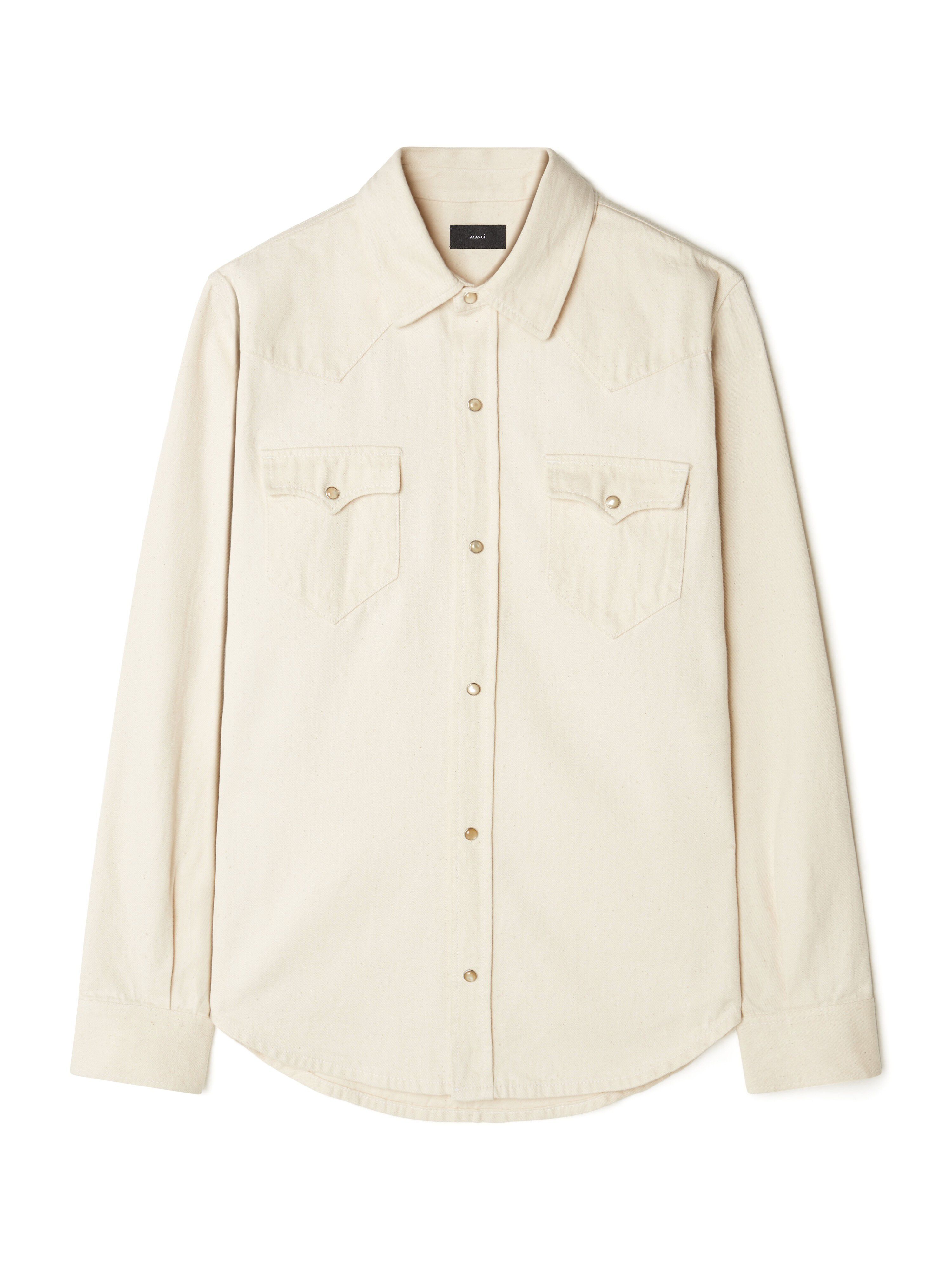 Alanui Raw Denim Shirt White Raw Denim LMYD007R25DEN005