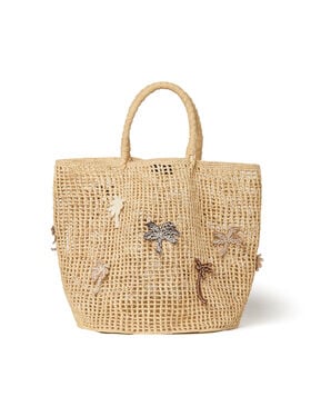 Alanui Where The Waves Begins Raffia Tote Bag Natural LWNA011R26MAT001