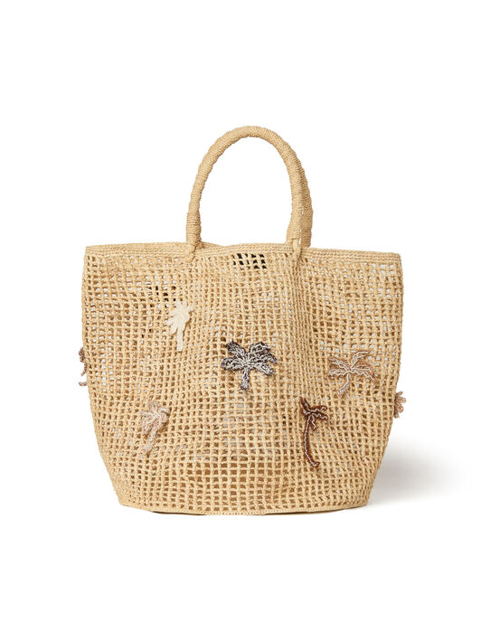 Alanui Where The Waves Begins Raffia Tote Bag Natural LWNA011R26MAT001 Alanui Where The Waves Begins Raffia Tote Bag Natural LWNA011R26MAT001