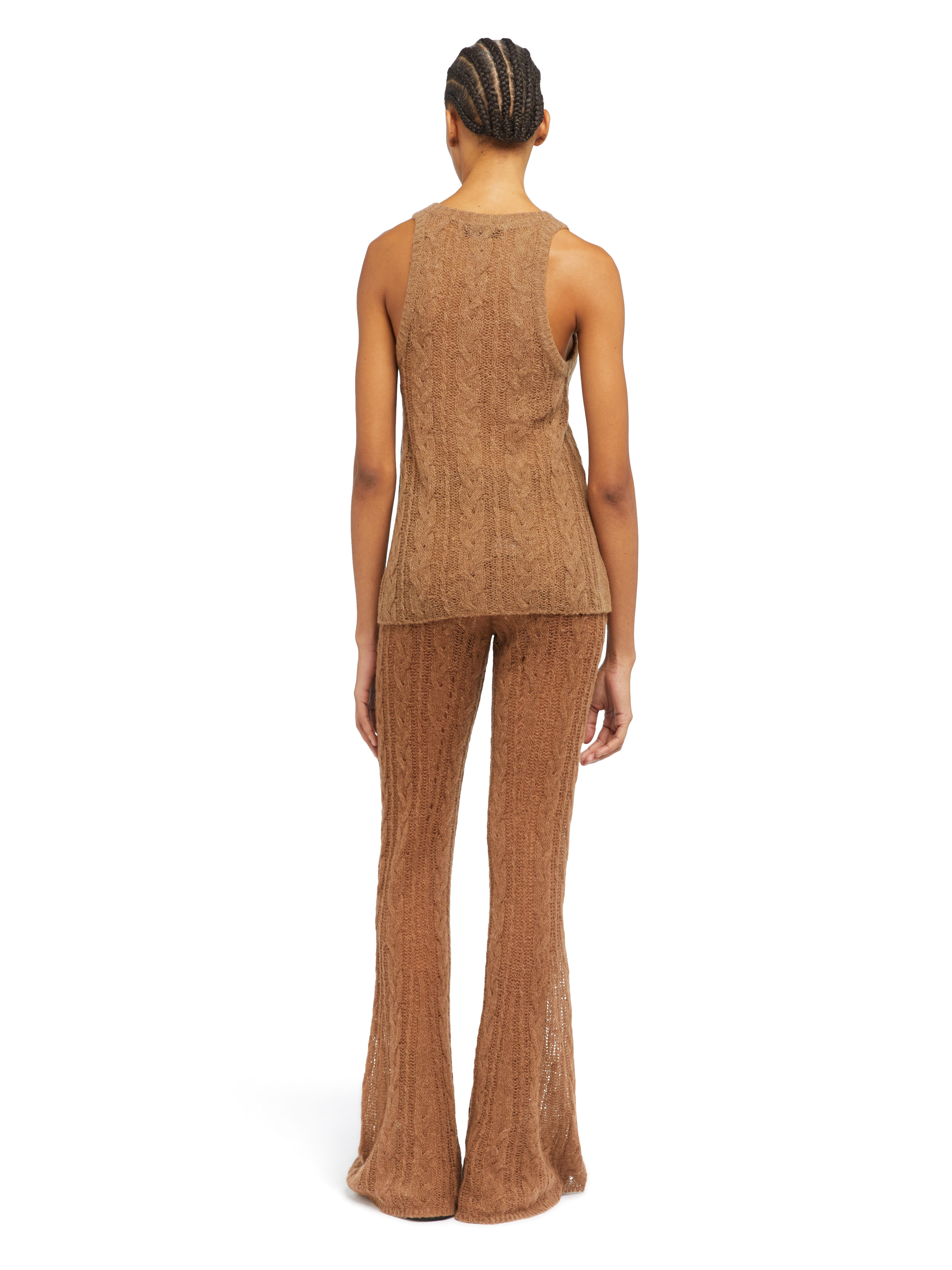 Alanui Desert Drift Tank Top Camel LWHT005E25KNI001