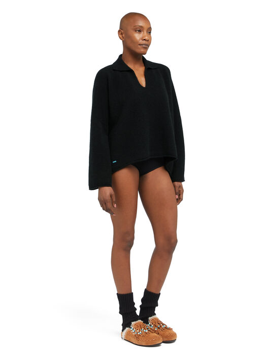 Alanui Alanui Finest Polo Black LWHV002E25KNI001 Alanui Alanui Finest Polo Black LWHV002E25KNI001