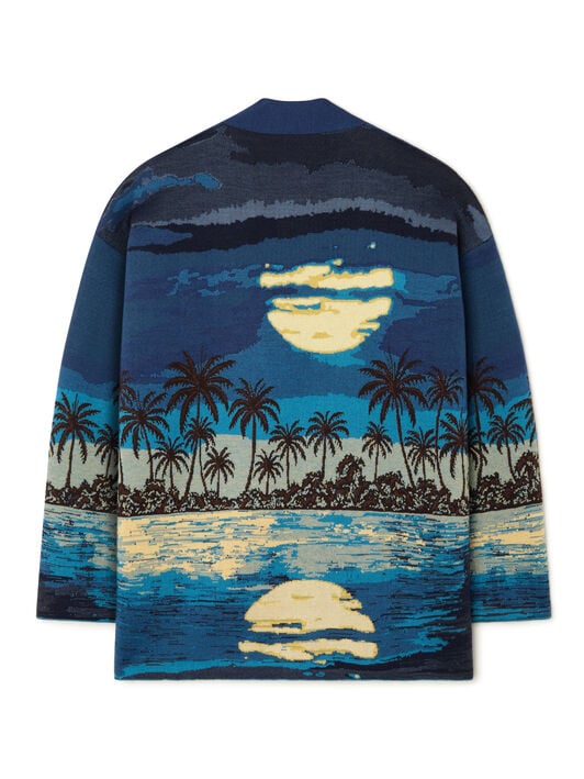 Alanui Lost In The Blue Cardigan Deep Blue-Multicolor LMHB027R26KNI003